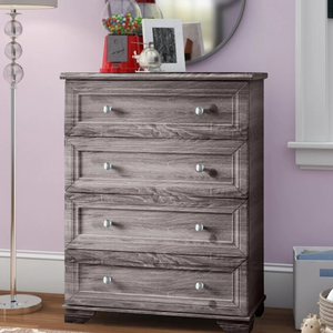 Wood 4-Drawer Dresser