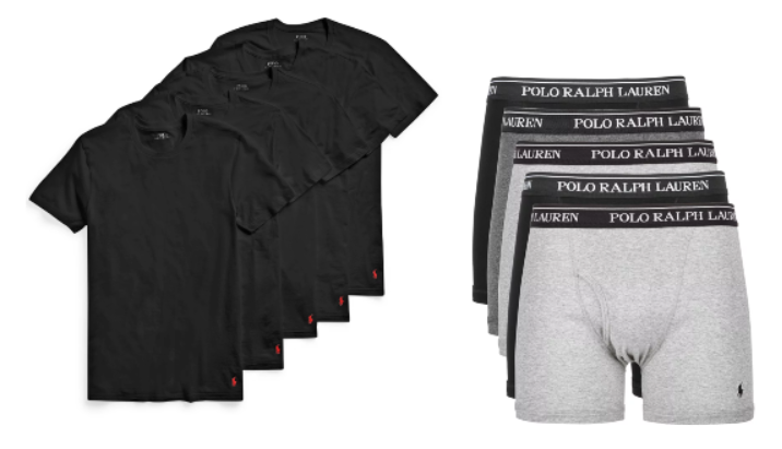 5-Pack Polo Ralph Lauren Briefs & Undershirts