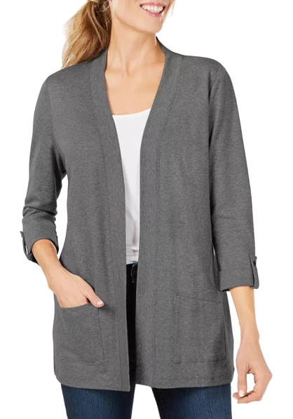 Karen Scott Women's Cotton Cardigan