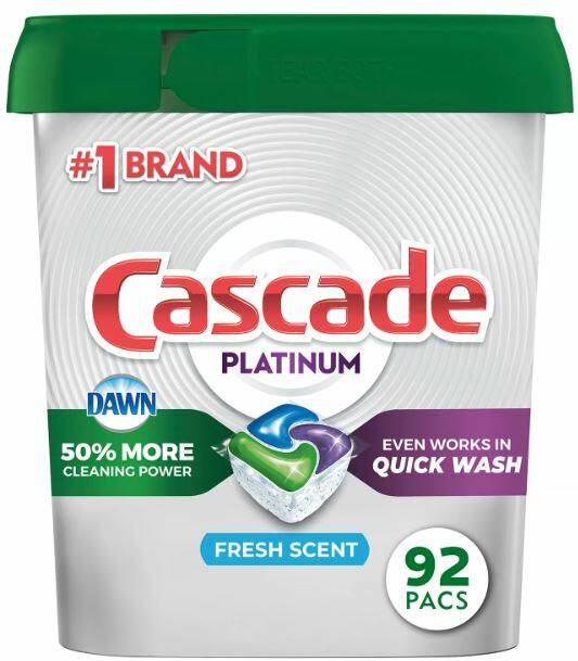 92-Count Cascade Dishwasher Detergent Pods