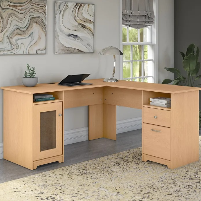 Wood L-Shape Executive Desk