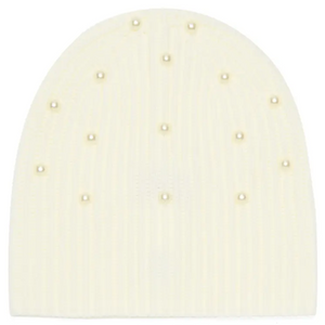 Pearl Embellished Knit Beanie