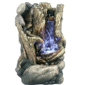 Fiber & Resin Tree Trunk Fountain w/ LED Light