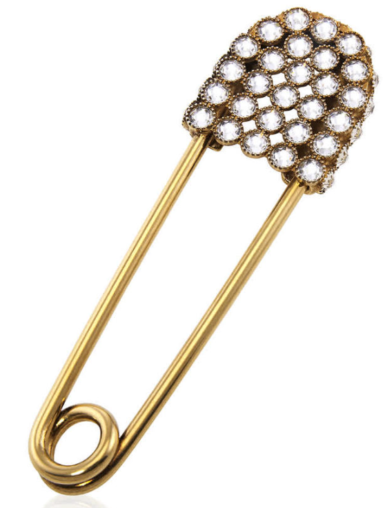 Burberry Women's Crystal Gold-Plated Kilt Pin