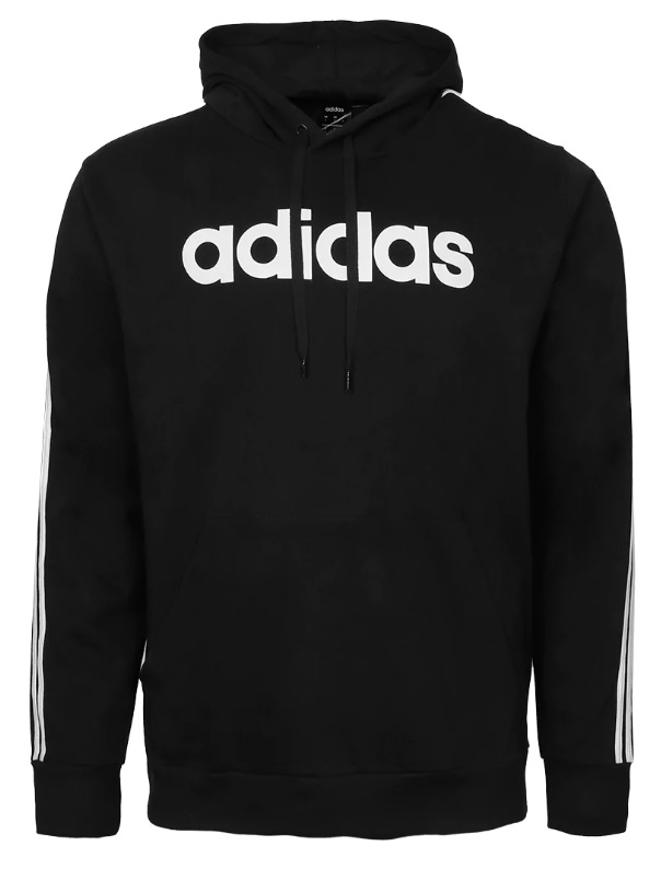 Adidas Men's Essential 3-Stripe Logo Hoodie