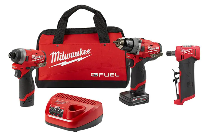 Milwaukee 12V Li-Ion Brushless Cordless Hammer Drill/Impact Driver Combo Kit