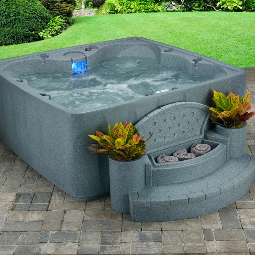 6-Person 29-Jet Square Plug & Play Hot Tub