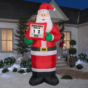 Inflatable LED 9' Santa w/ Countdown Calendar