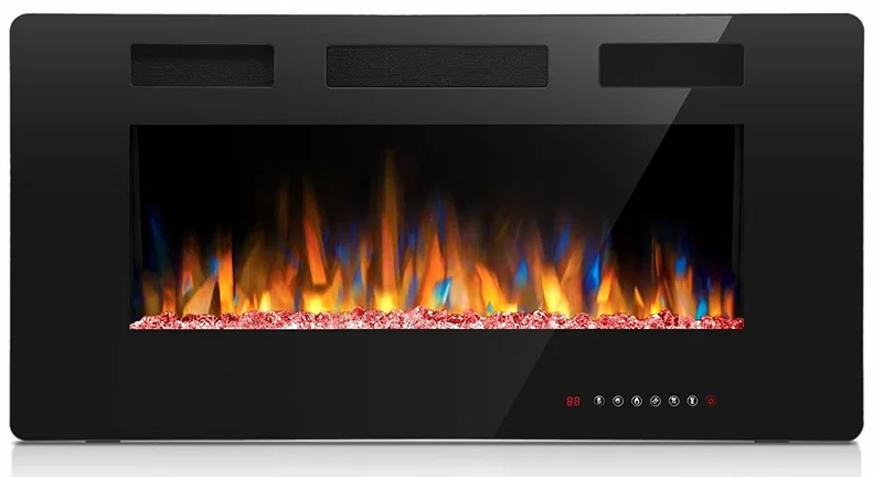 Wall Mount Flame Control Electric Fireplace