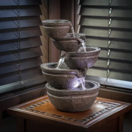 5-Tier Lighted Tabletop Fountain