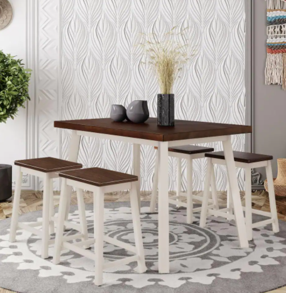 5-Piece Wood Top Dining Set