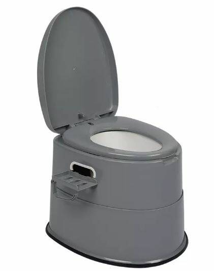 Portable 10L Camping Toilet w/ Toilet Paper Holder