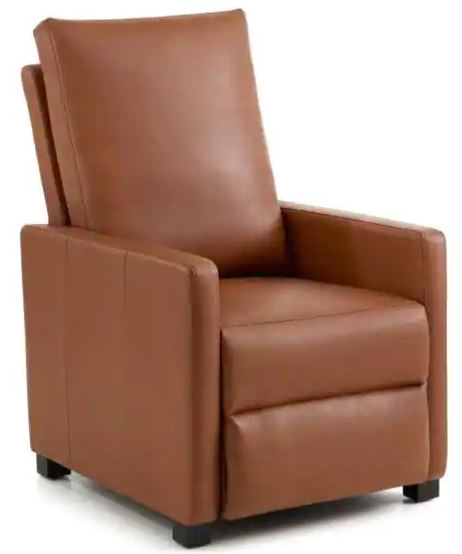 Faux Leather Square Arm Manual Recliner