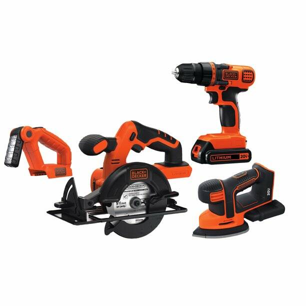 Black+Decker 20V Max Cordless 4-Tool Combo Kit