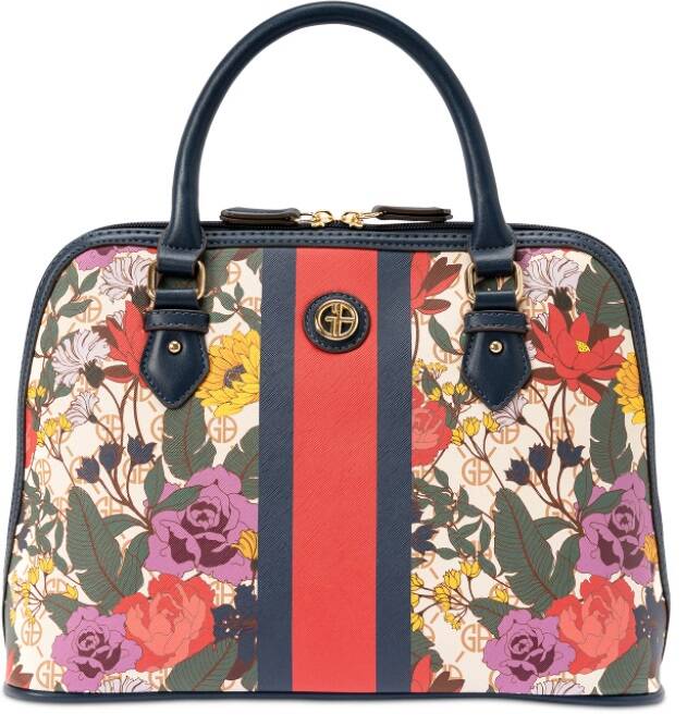 Giani Bernini Saffiano Floral Stripe Dome Satchel