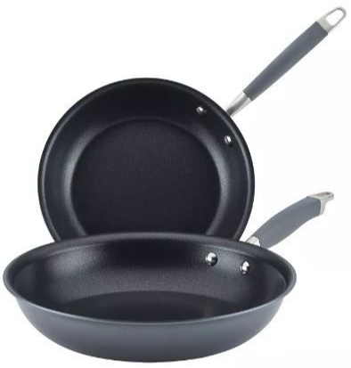 2-Piece Anolon Hard-Anodized Aluminum Nonstick Skillet Set