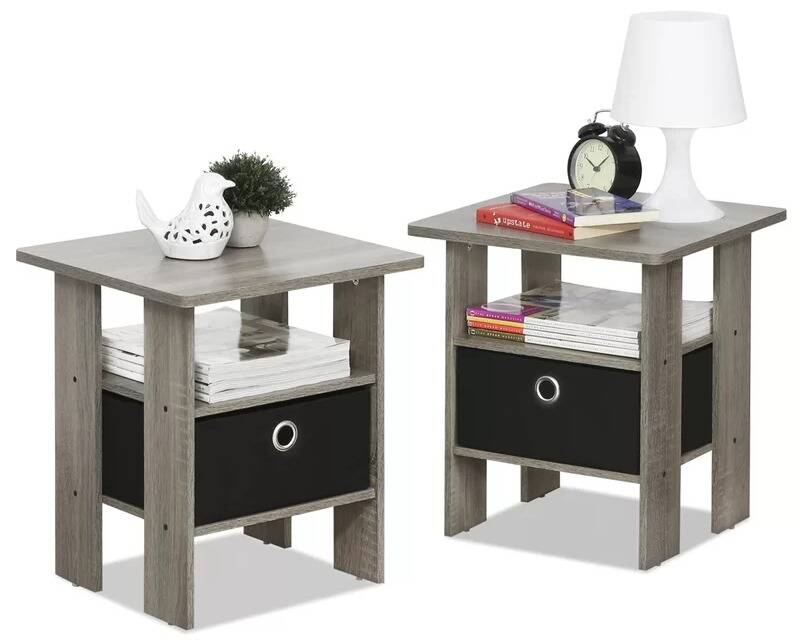 Set of 2 End Table w/ Storage