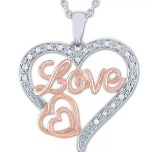 Up to 60% Off Diamond-Accent Heart Pendants @Macy's