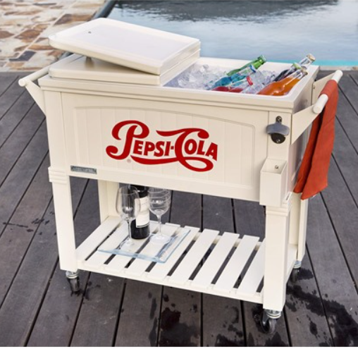 Pepsi-Cola 80Qt. Rolling Patio Cooler