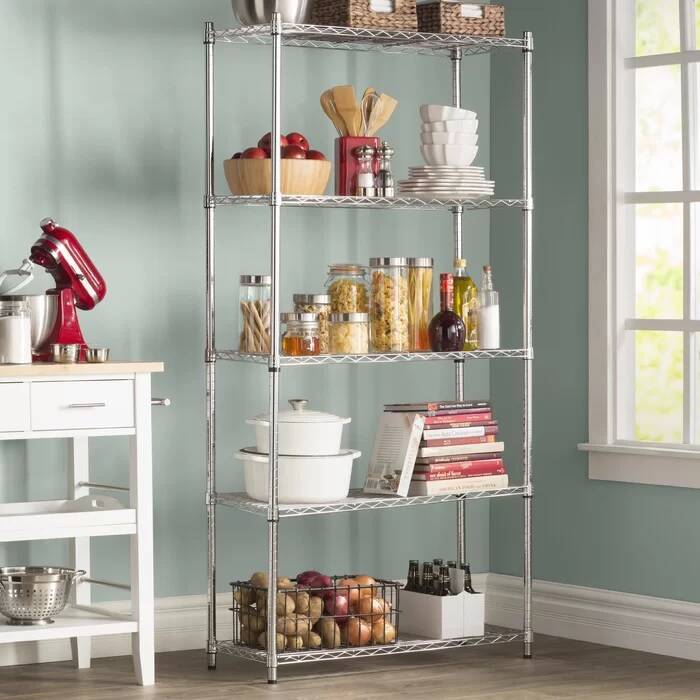 5-Rack Metal Shelving Unit