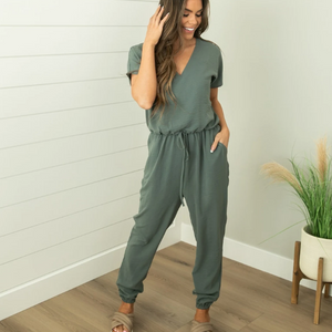 Relaxed Fir V-Neck Romper