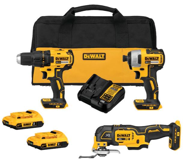 DeWalt 3-Tool 20V Max Power Tool Combo Kit w/ Soft Case