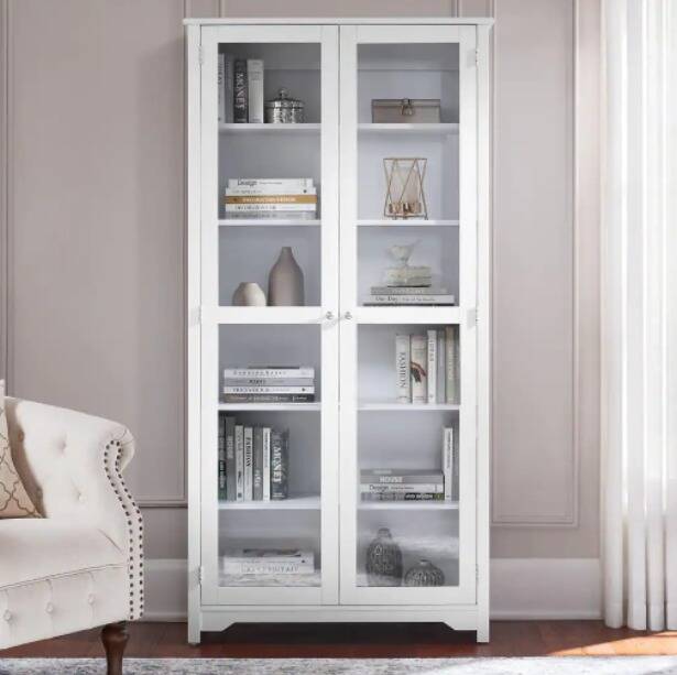 Glass Door  Wood Bookcase