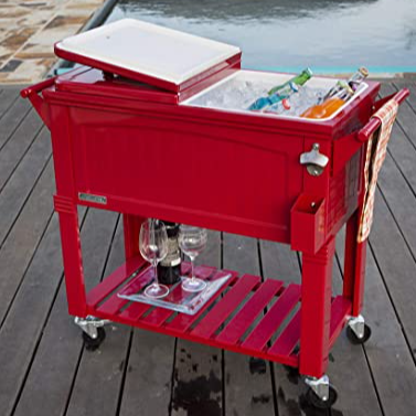 80Qt. Rolling Patio Cooler