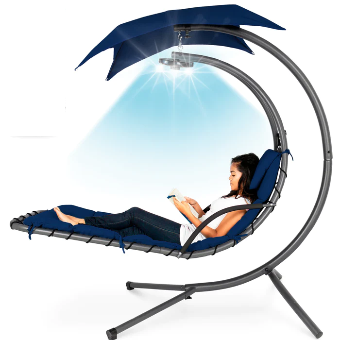 Hanging LED Curved Chaise Lounge Chair