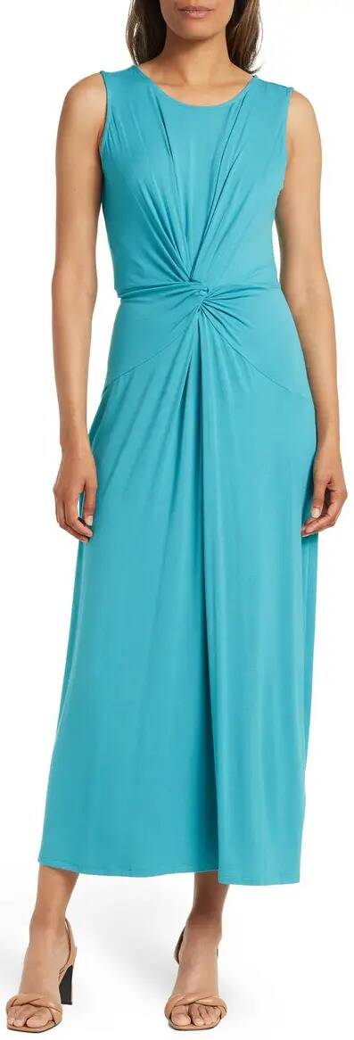 Tahari Front-Twist Maxi Dress