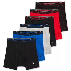 6-Pack Ralph Lauren Men's Boxer Briefs