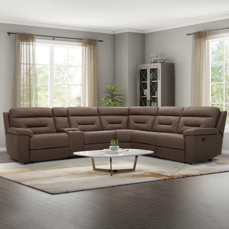 6-Piece Fabric Reclining Sectional