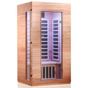 Solid Wood 1-Person Blutooth Infrared Sauna