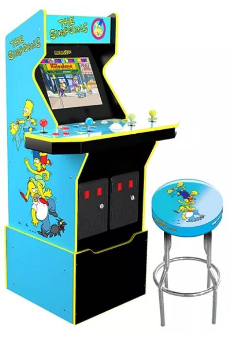 Arcade1Up The Simpsons Arcade w/ Stool & Riser