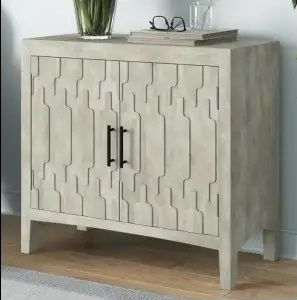 Handy Living Mondy Hardwood Sideboard w/ Carved Doors