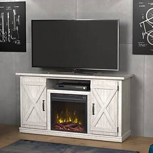 Farmhouse Fireplace TV Stand w/ Fireplace