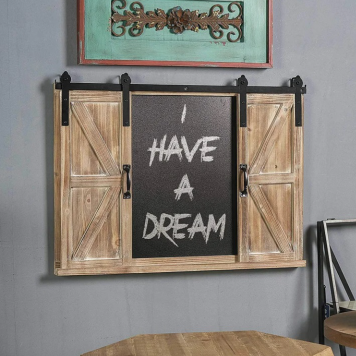 Wall Mounted Barn Door Chalkboard