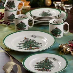 Spode 12-Piece Christmas Tree Dinnerware Set