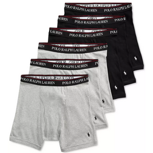 6-Pack Ralph Lauren Men's Boxer Briefs