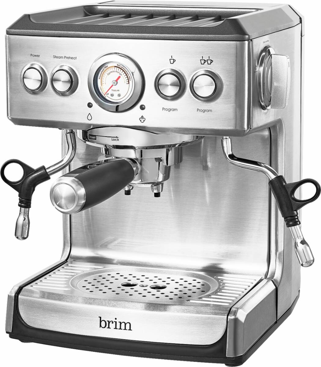 Brim 19 Bar Espresso Maker w/ Milk Frother