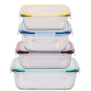 8-Piece Oven-Safe Glass Food Storage Containers