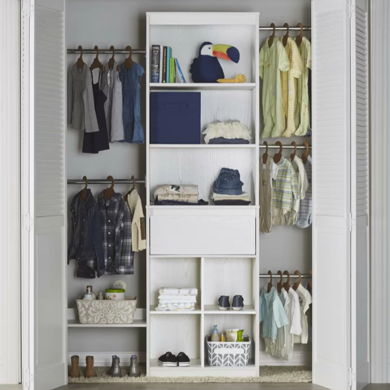 Wall Mount Adjustable Width Closet System