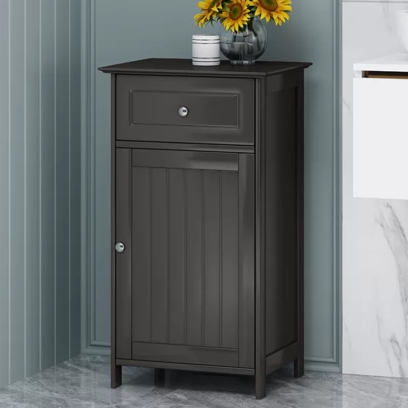 Free-Standing Wood Bathroom Cabinet