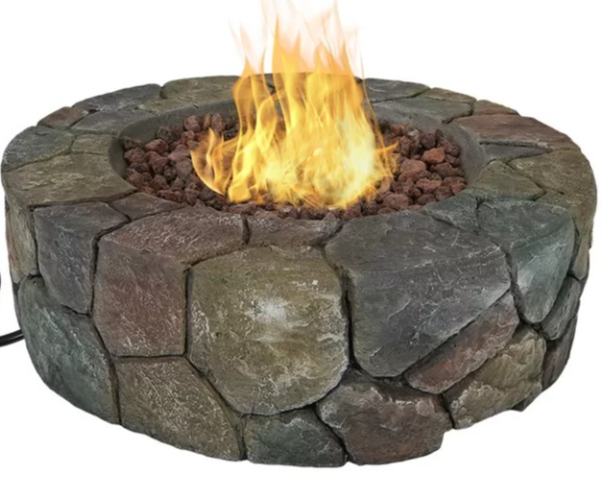 Stone Propane Outdoor Fire Pit