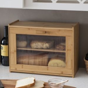 2-Tier Bamboo Bread Box