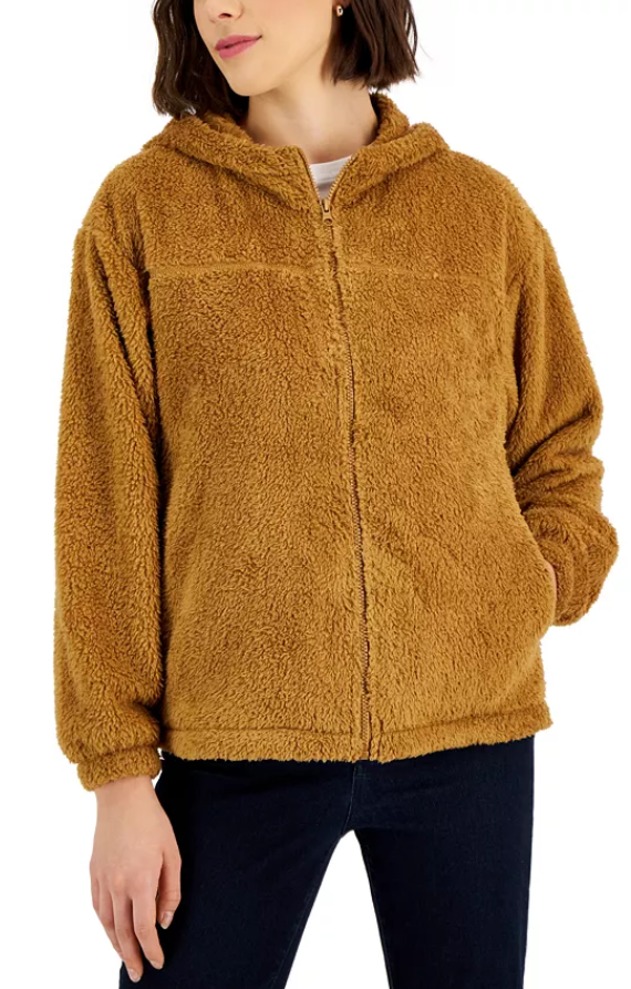 Style & Co. Sherpa Zip-Up Women's Hoodie