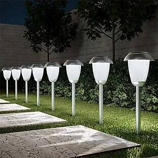 8-Pack Solar LED Garden Pathway Lights