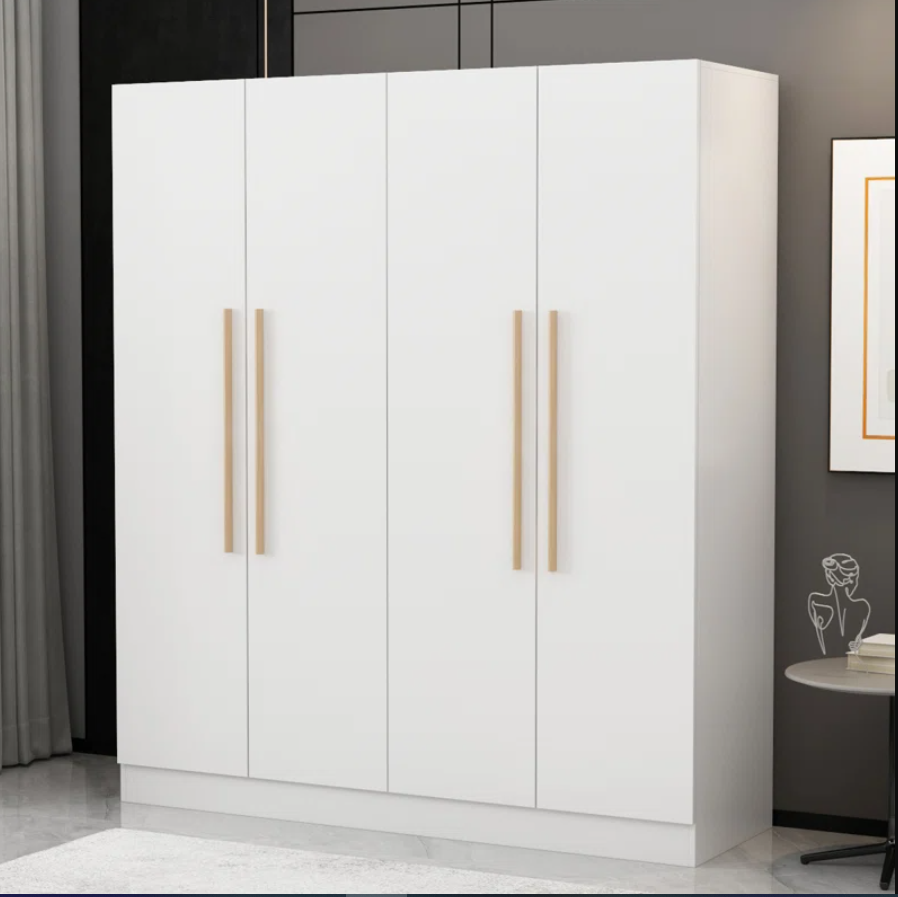 Wood 4-Door Wardrobe