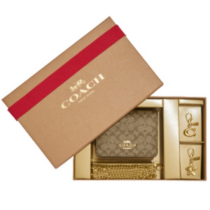 Coach Boxed Mini Wallet-on-a-Chain Gift Set