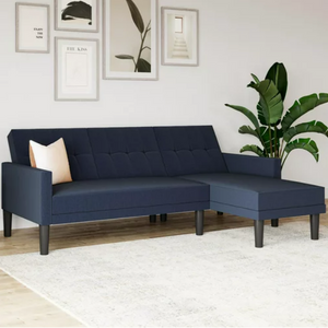 Tufted Linen Convertible Sectional Sofa